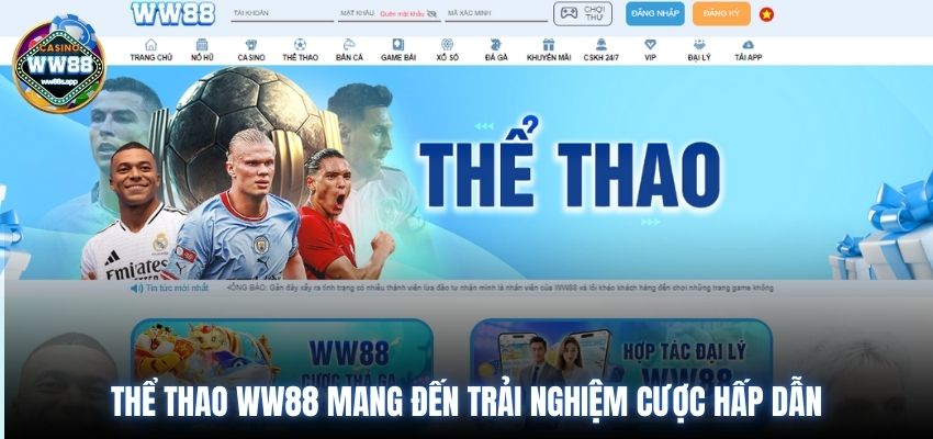 Thể thao WW88 mang đến trải nghiệm cược hấp dẫn