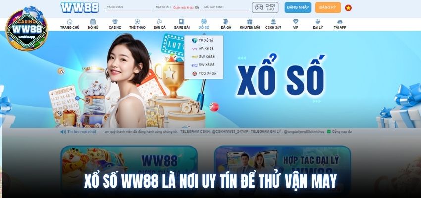 Xổ số WW88 là nơi uy tín để thử vận may